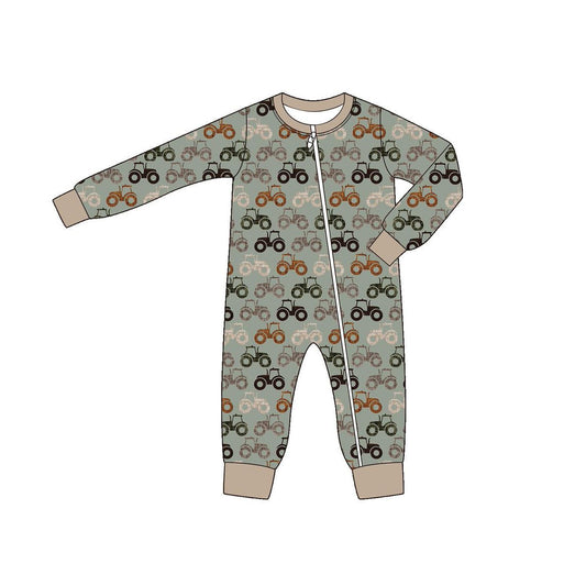 LR2307 Baby Boys Tractors Long Sleeve Romper Preorder