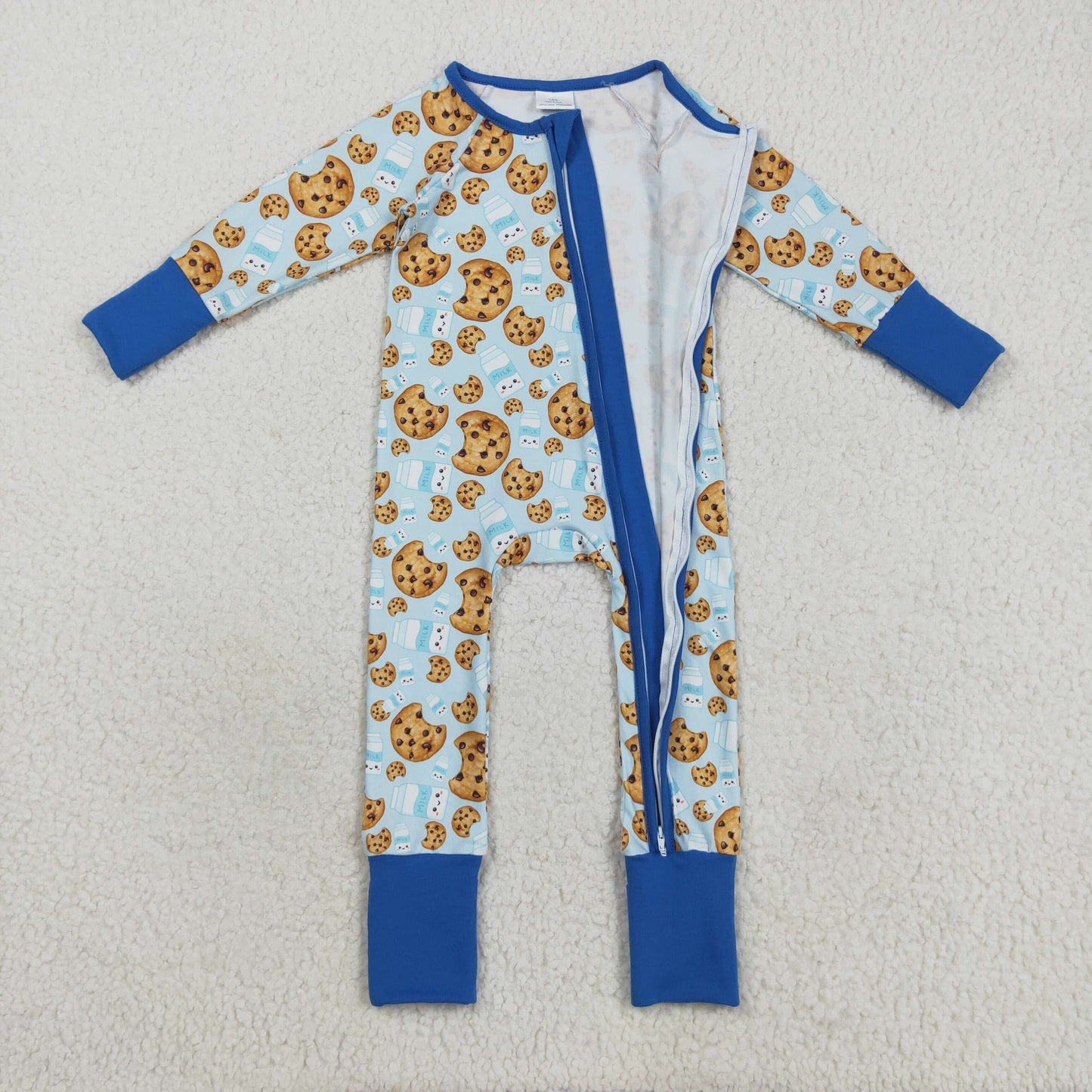 Baby Sibling Cake Milk Long Sleeve Zippy Romper