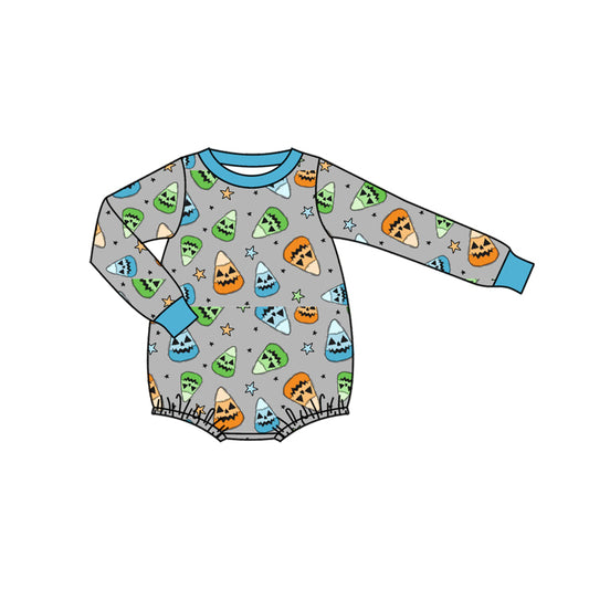 LR2446 Baby Boys Candy Corn Hallowen Romper Preorder