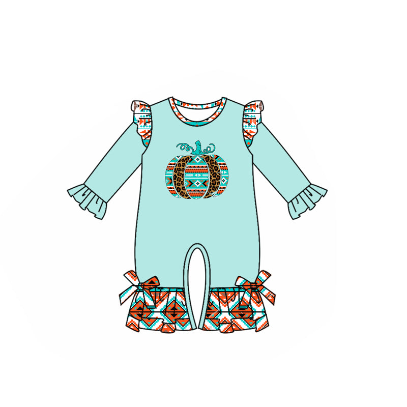 LR2452 Baby Girls Western Pumpkin Romper preorder