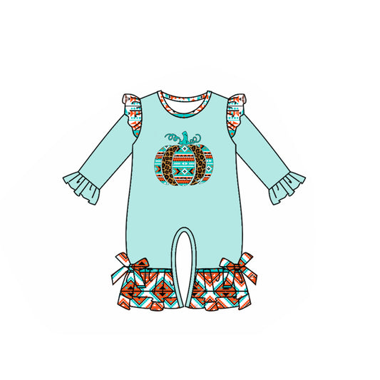 LR2452 Baby Girls Western Pumpkin Romper preorder