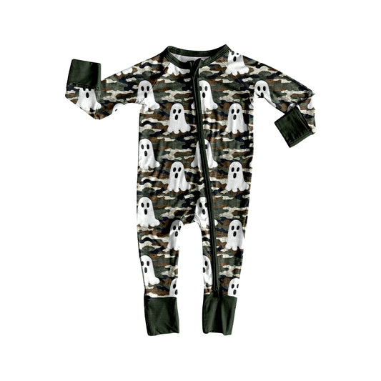LR2455 Baby Boys Ghost Camo Long Sleeve Romper Preorder