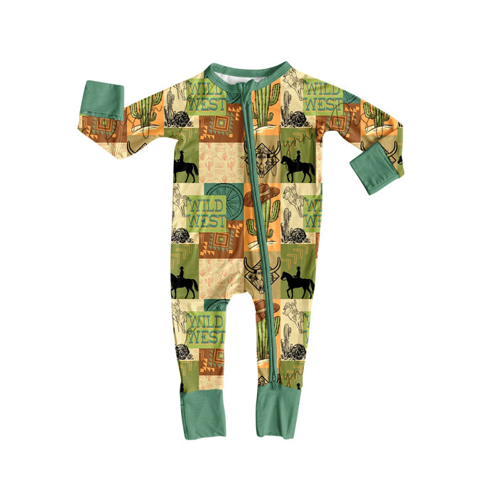 LR2549 Baby boys hunting long sleeve zippy romper preorder