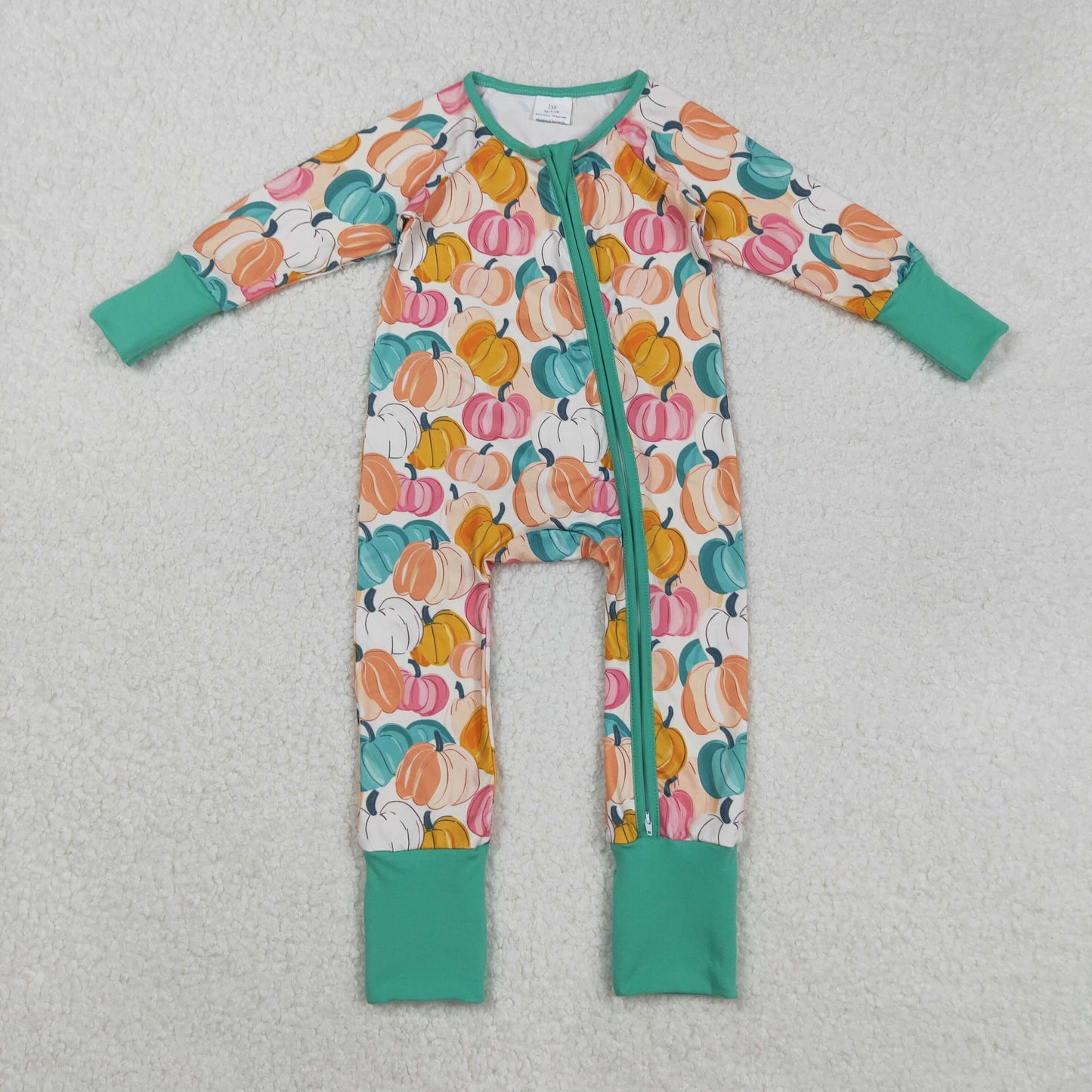 Kids Girls Sibling Fall Pumpkin Pajama Set and Romper