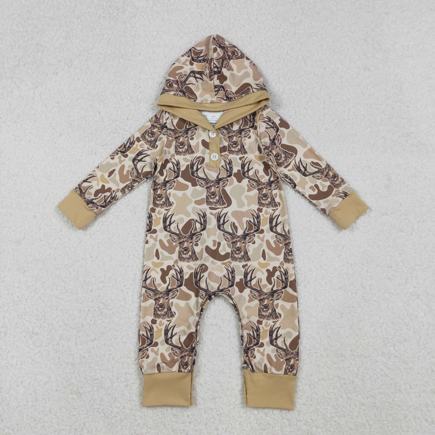 Sibling Baby Boys Hunting Deer  Camo Jogger Set Pullover Top Romper