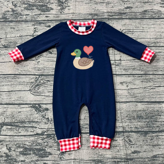 LR2721 Baby Boys Valentine's Day Heart Long Sleeve Romper Preorder