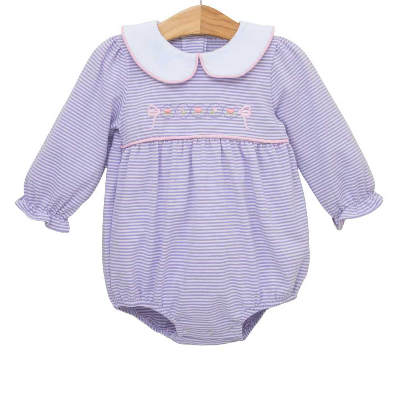 LR2981 Baby Girls Bow Romper Preorder