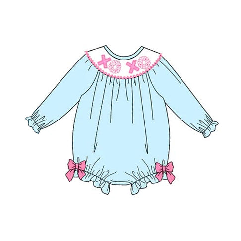 LR2982 Baby Girls XOXO romper Preorder