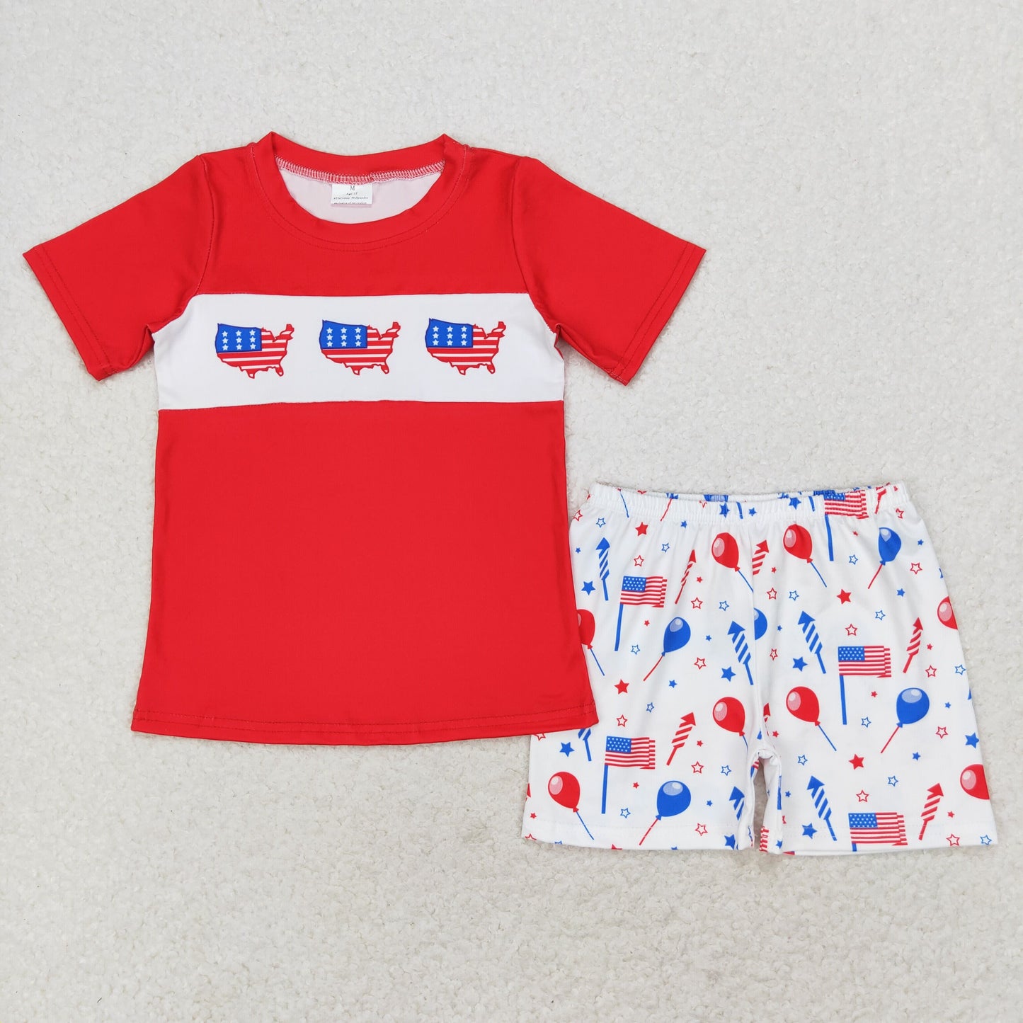 Summer Baby Boys July 4th Patriotic Shorts Set