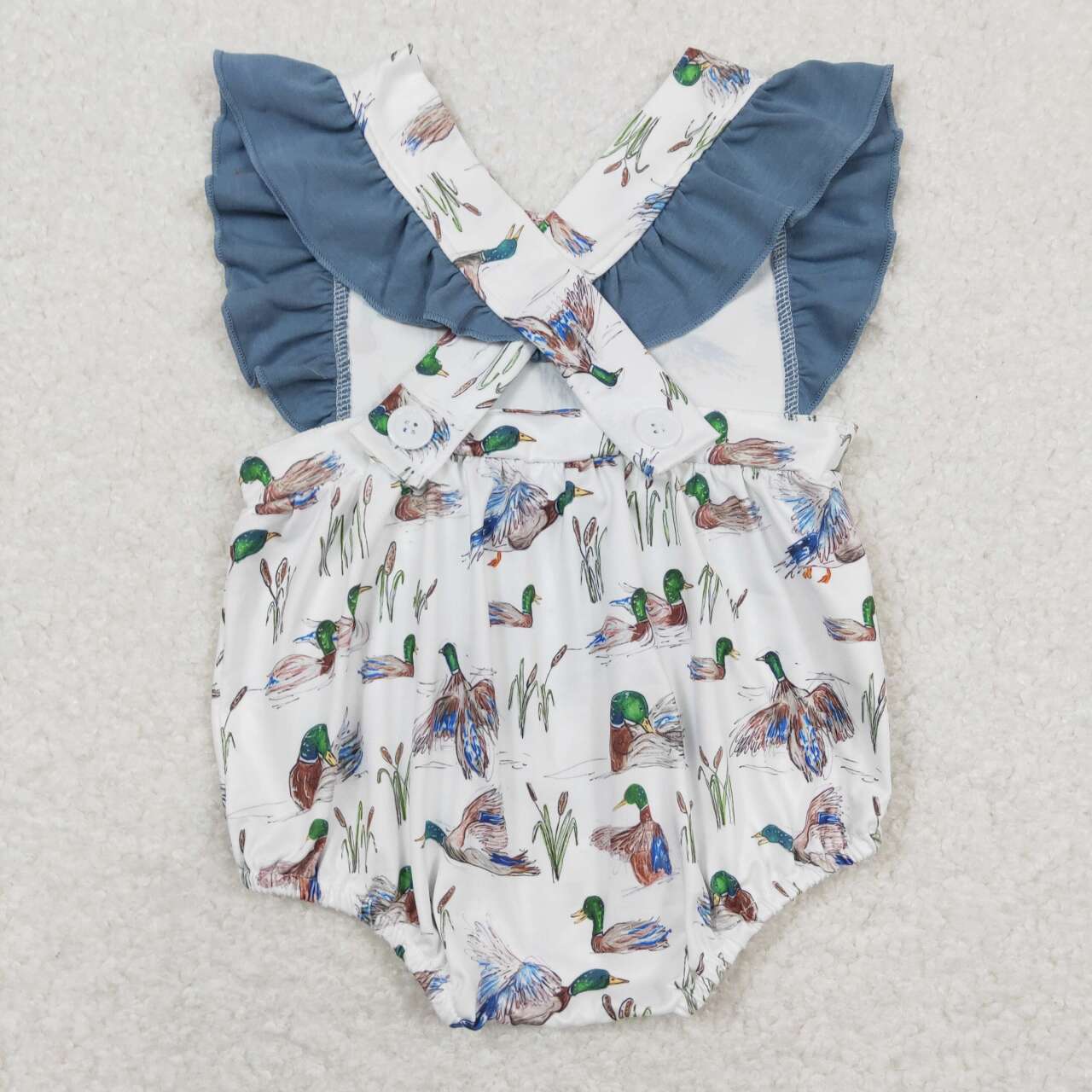 Summer Baby Girls  Mallard Duck Bubble Romper