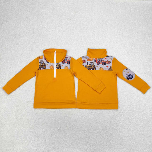 Baby Boys Long Sleeve Pumpkin Truck Pullover Top