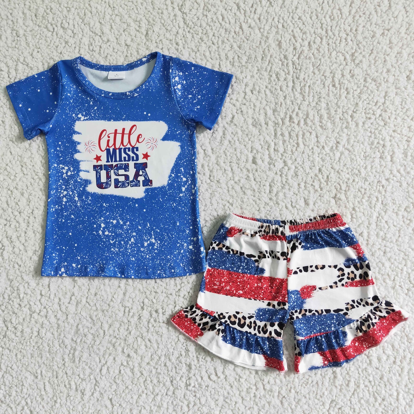 Toddler Baby Girls Sibling July 4th Summer Shorts Set