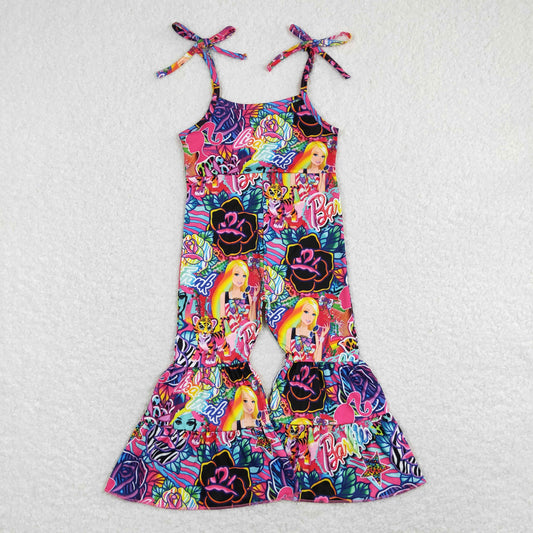 Kids Girls Cartoon Suspenders Jumpsuit