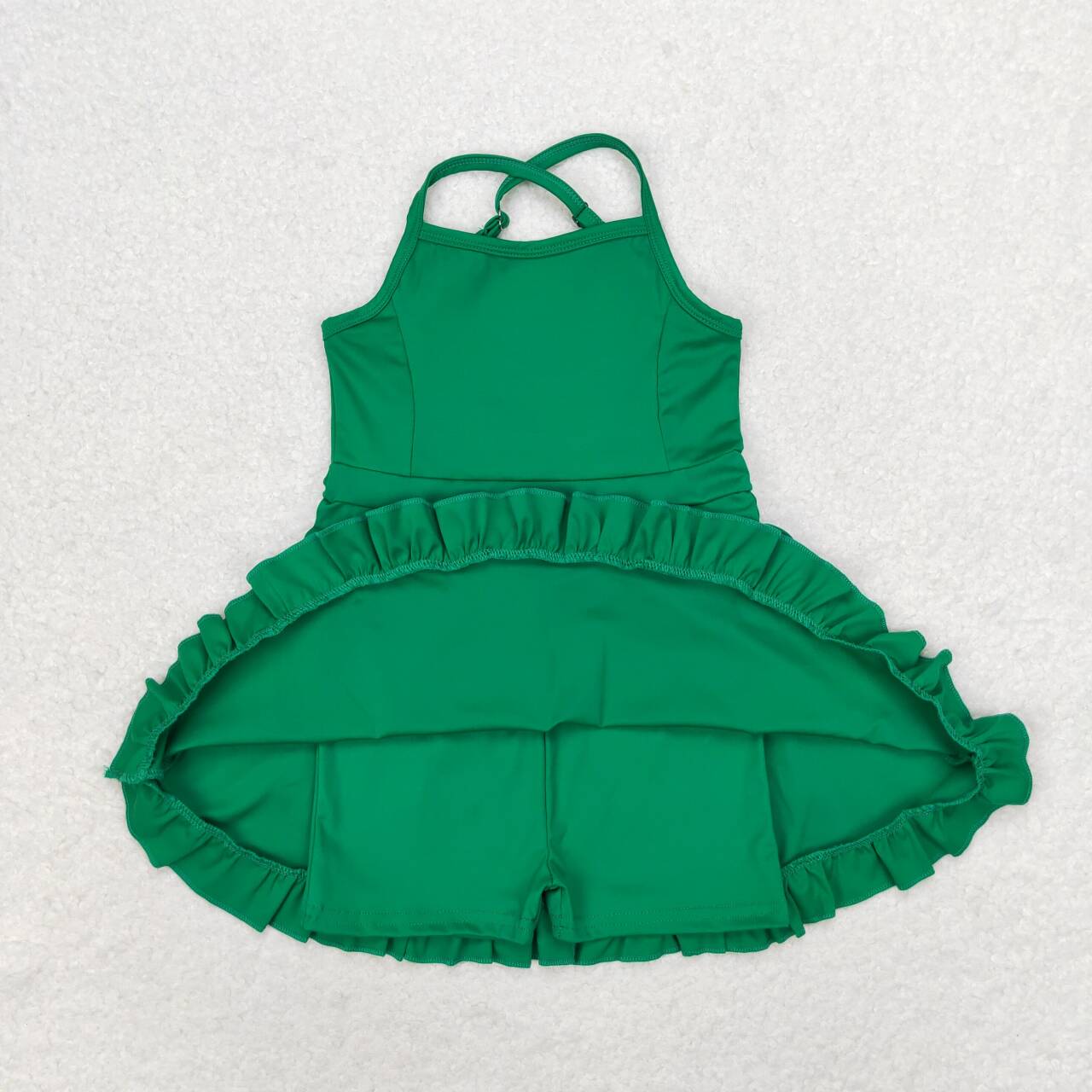 Baby Girls Green Knit Knee Length Dresses