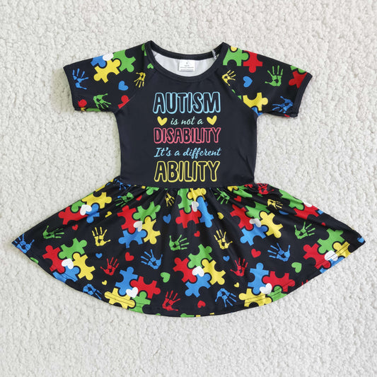 Autism Short Sleeve Dress