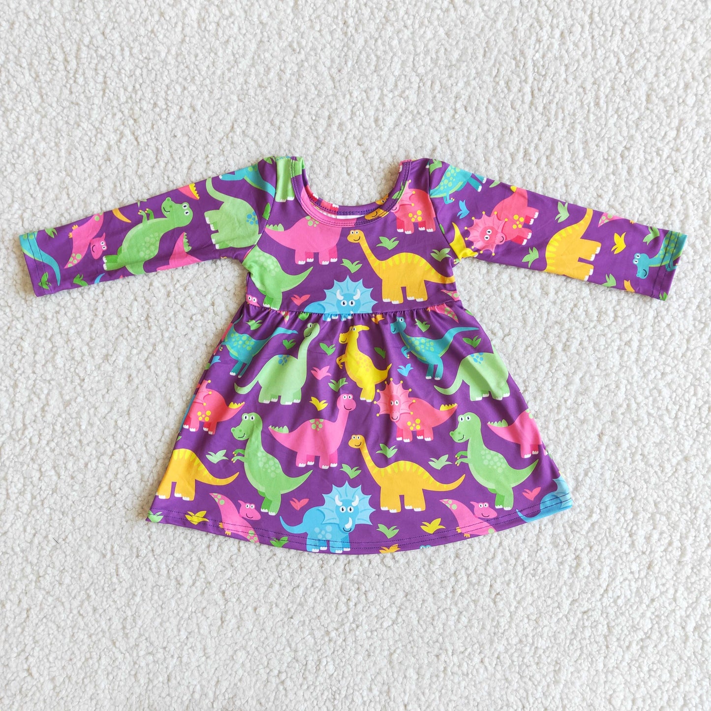 Long Sleeve Dinosaur  Dress