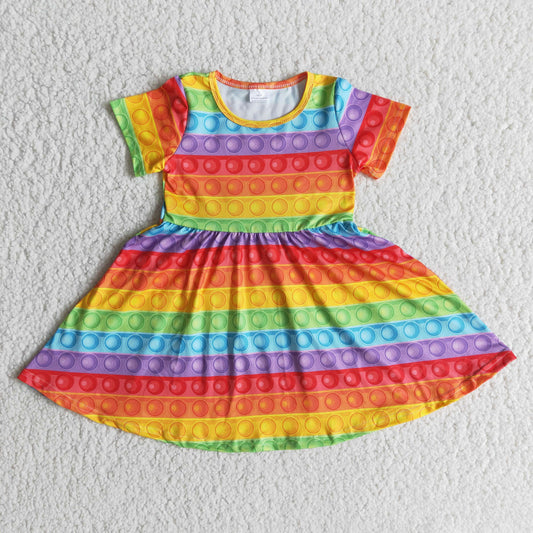 Girls Short Sleeve Pop Dress