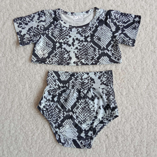 Fashion Wild Snake Print Bummies Set