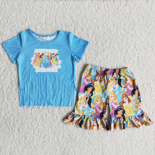 Princess Tassels Top Shorts Set