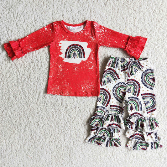 Cute Christmas Tree Rainbow Outfit