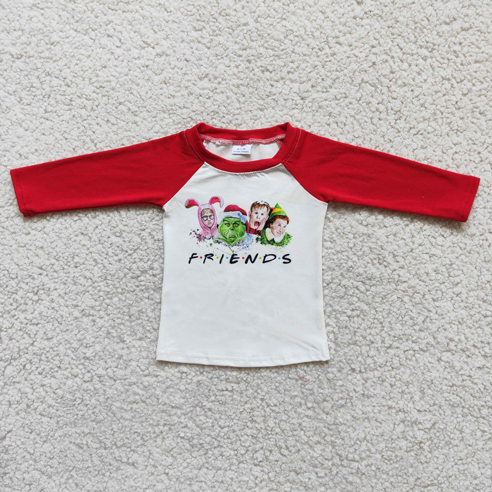 Boys Long Sleeve Christmas Friends Shirt