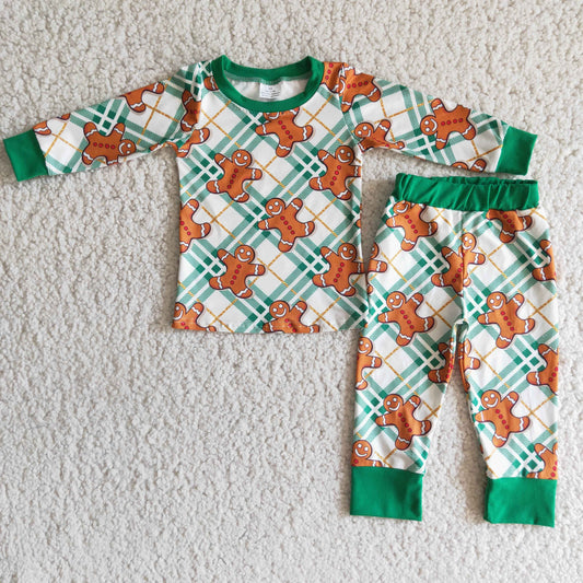 Boys Christmas Gingersnap Pajamas Set