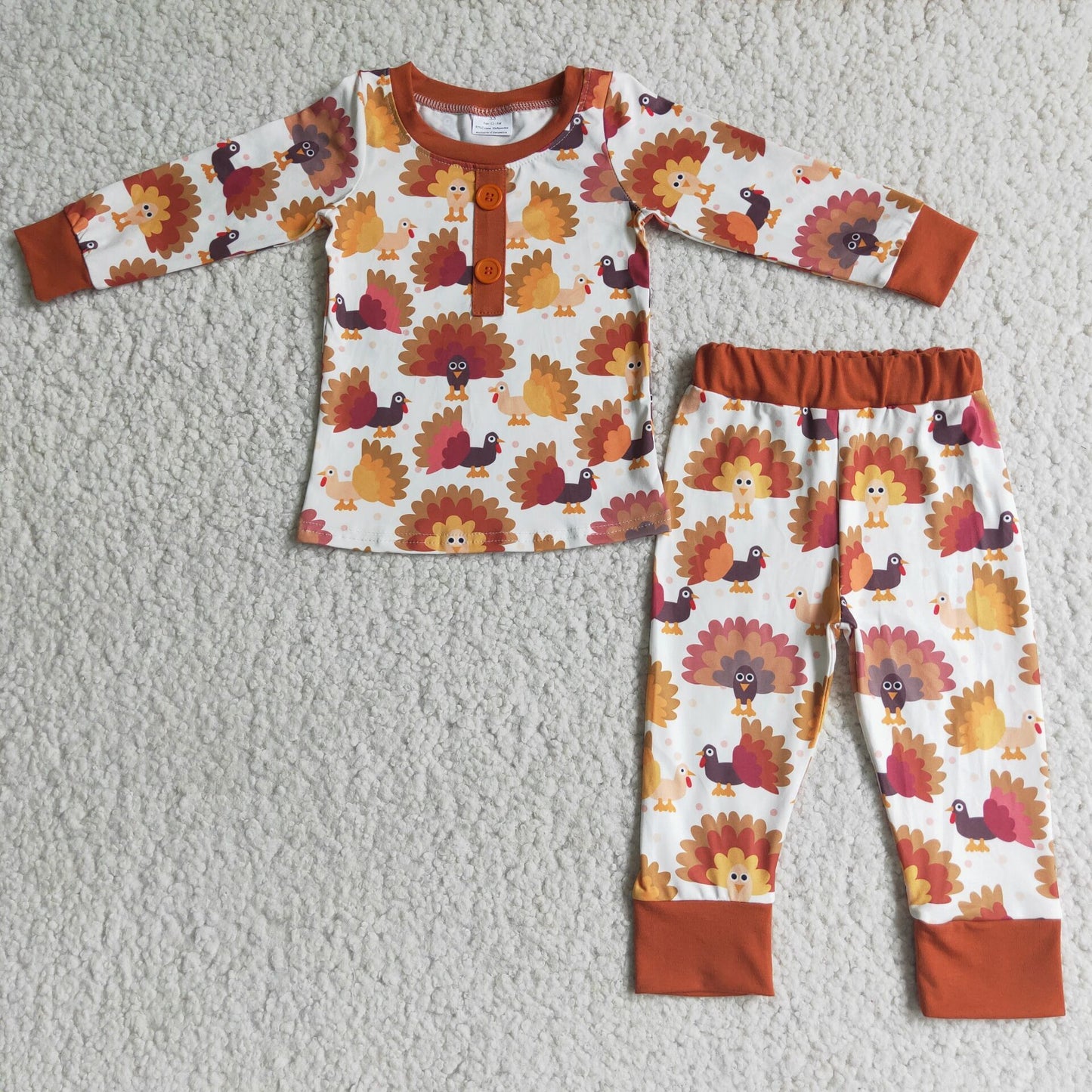 Thanksgiving Turkey Pajamas Set