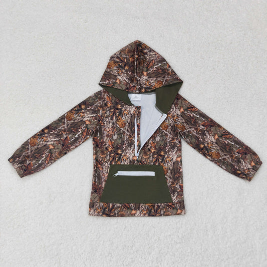 Baby Boys Branch Camo Long Sleeve  Hoodie Top With Zipper