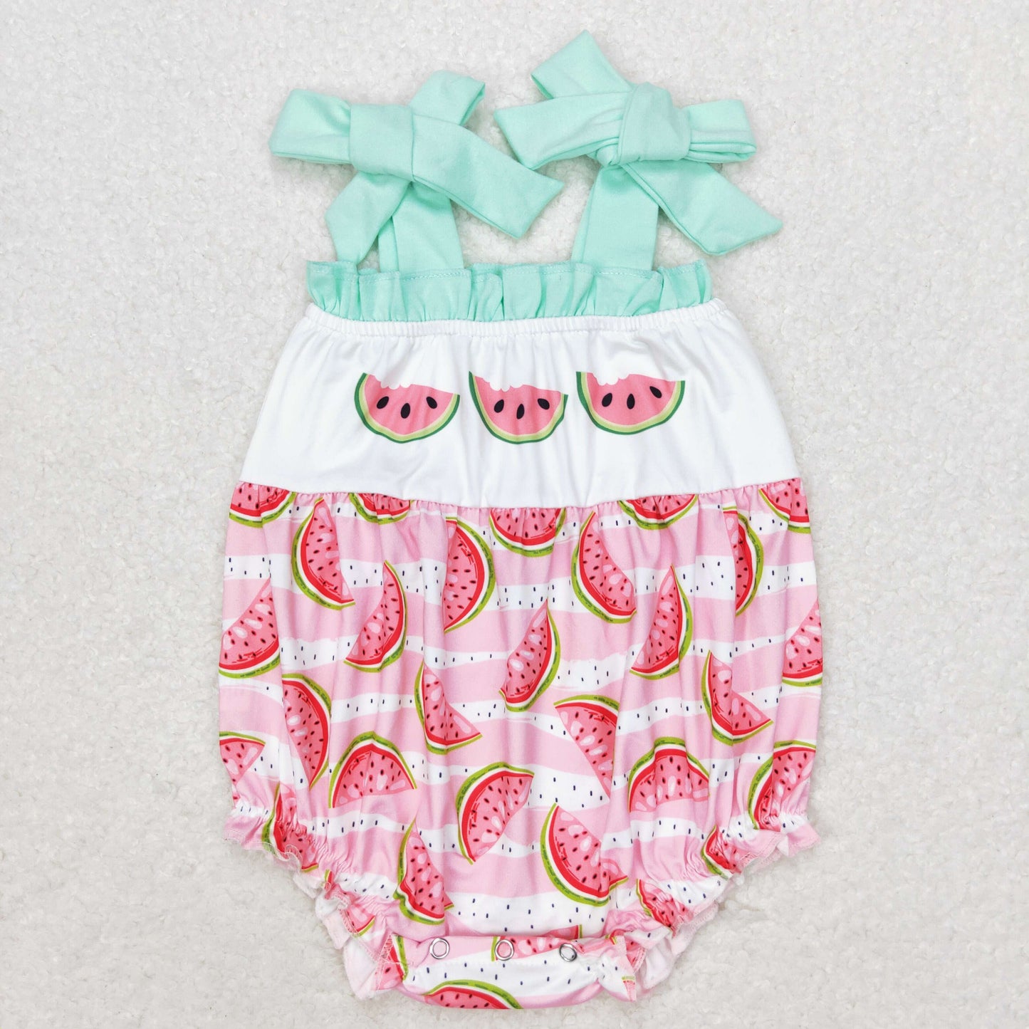 Newborn Baby Girls Watermelon Bubble Romper