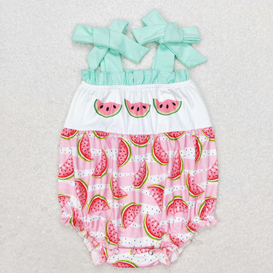 Newborn Baby Girls Watermelon Bubble Romper