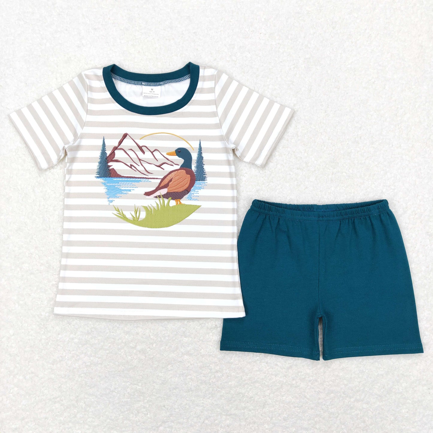 Summer Boys Sibling Mmallard Shorts Set & Romper