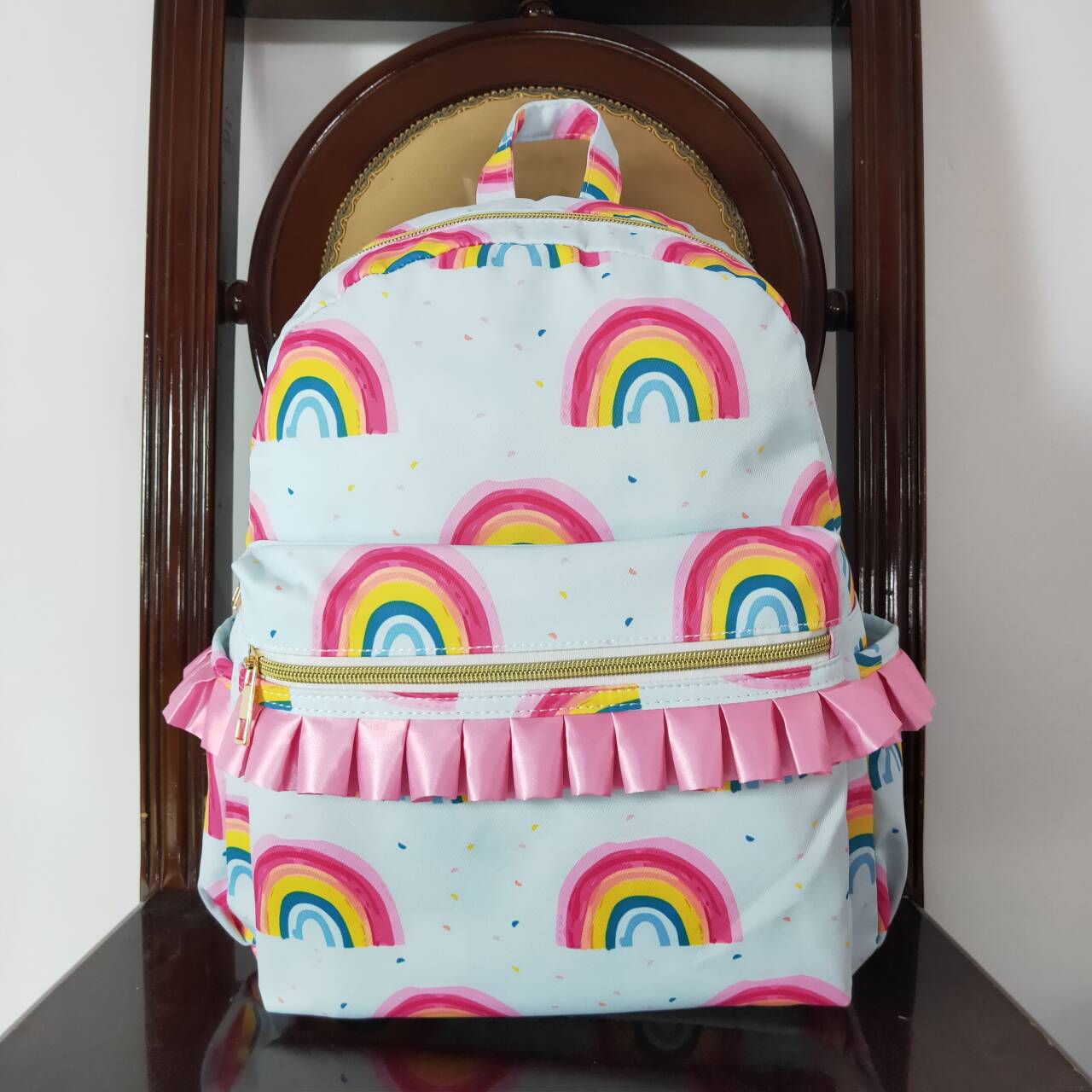 Baby Girls Coral Rainbow Backpack Bag