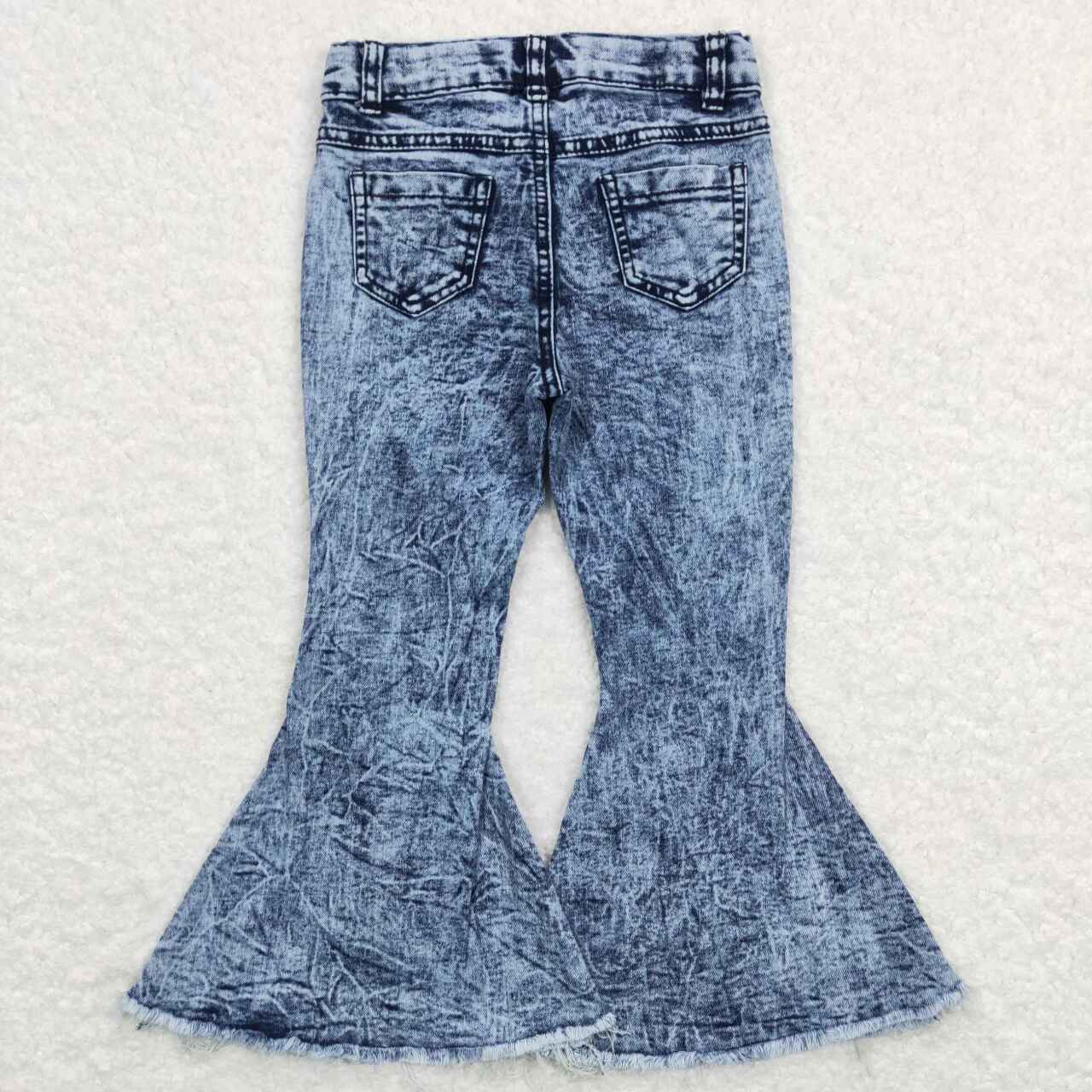 P0008 USA Shop  kids Girls Blue Bell Bottom Jeans