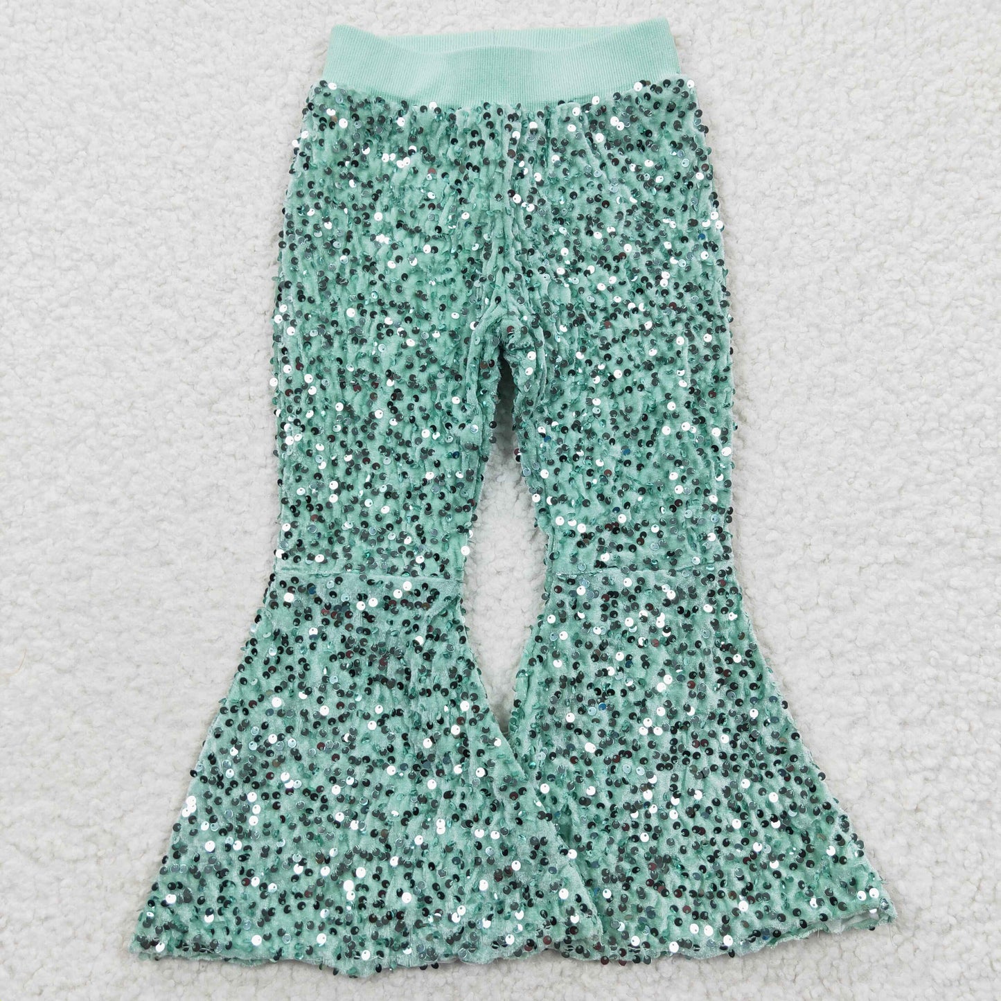 Baby Girls Sequin Bell Bottom Flare Pants