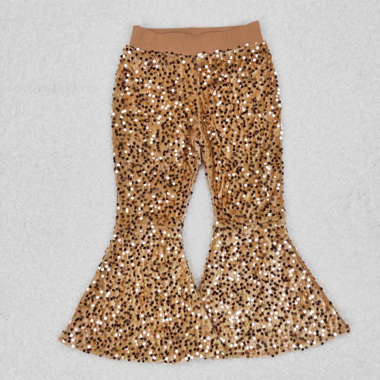 Baby Girls Sequin Bell Bottom Flare Pants