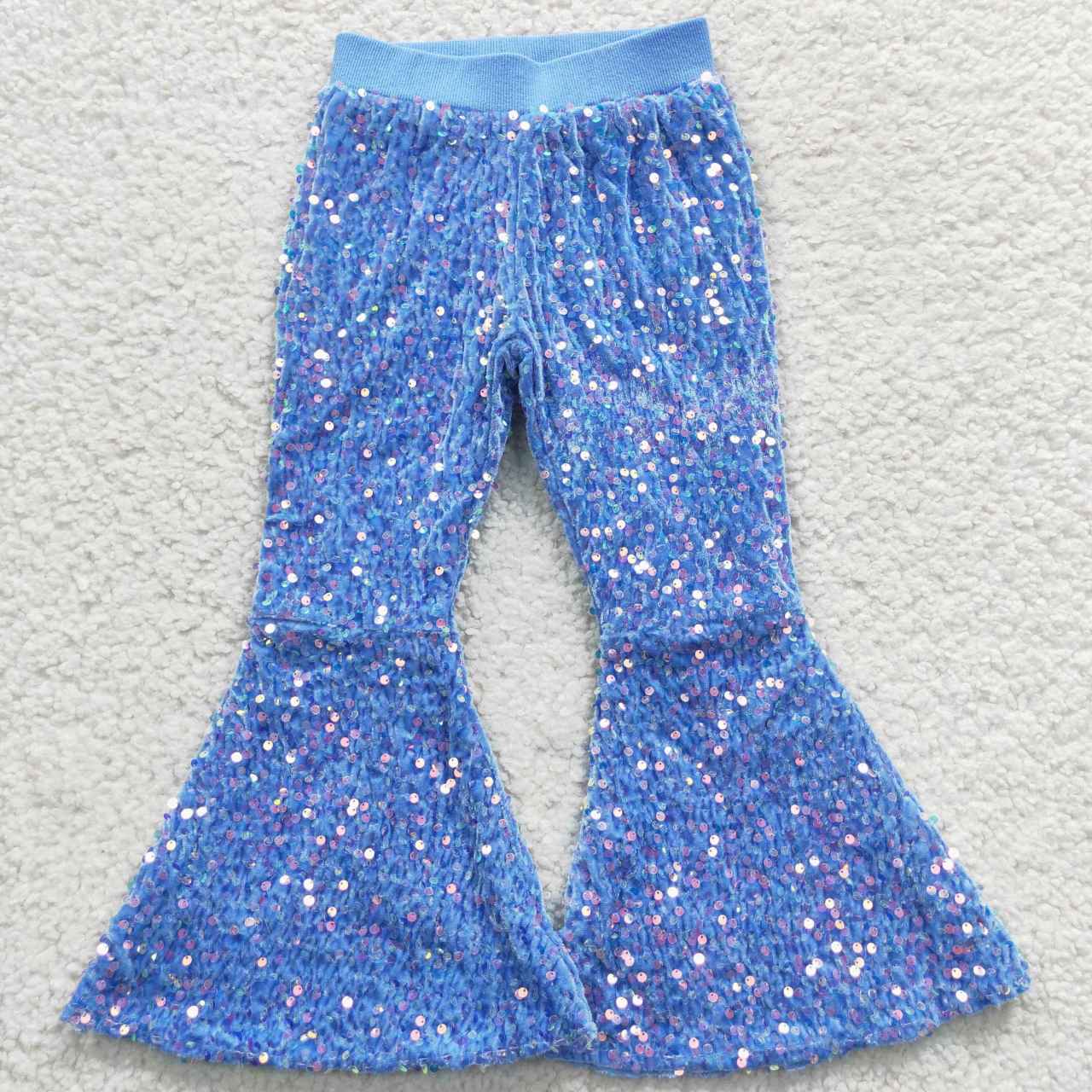 Baby Girls Sequin Bell Bottom Flare Pants