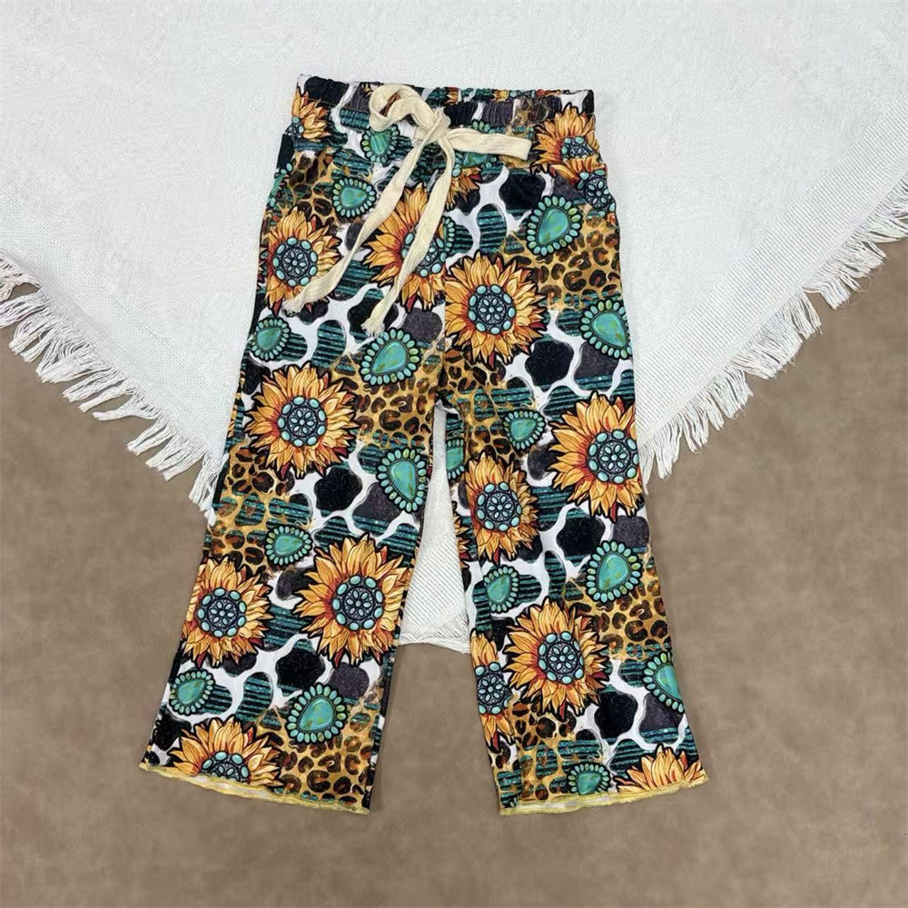 Kids Girls Sibling Western Turquoise Pants