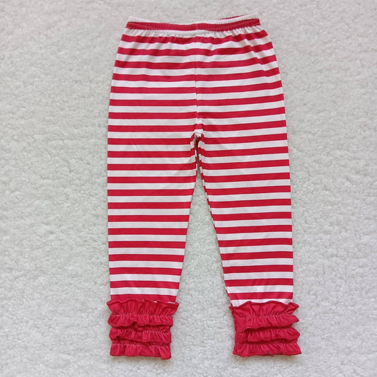 Baby Girls Red Striped Icing Leggings