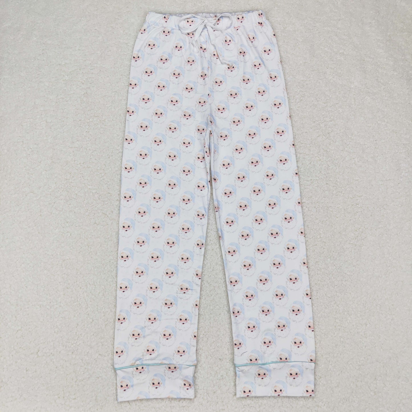 P0268 Adult Men Chrismtas Blue Santa Pajama Pants