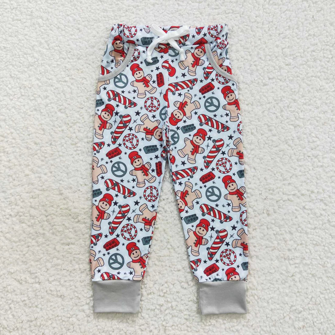 Sibling Baby Boys Girls Gingerbread Deer Leggings Bell Bottom Pants