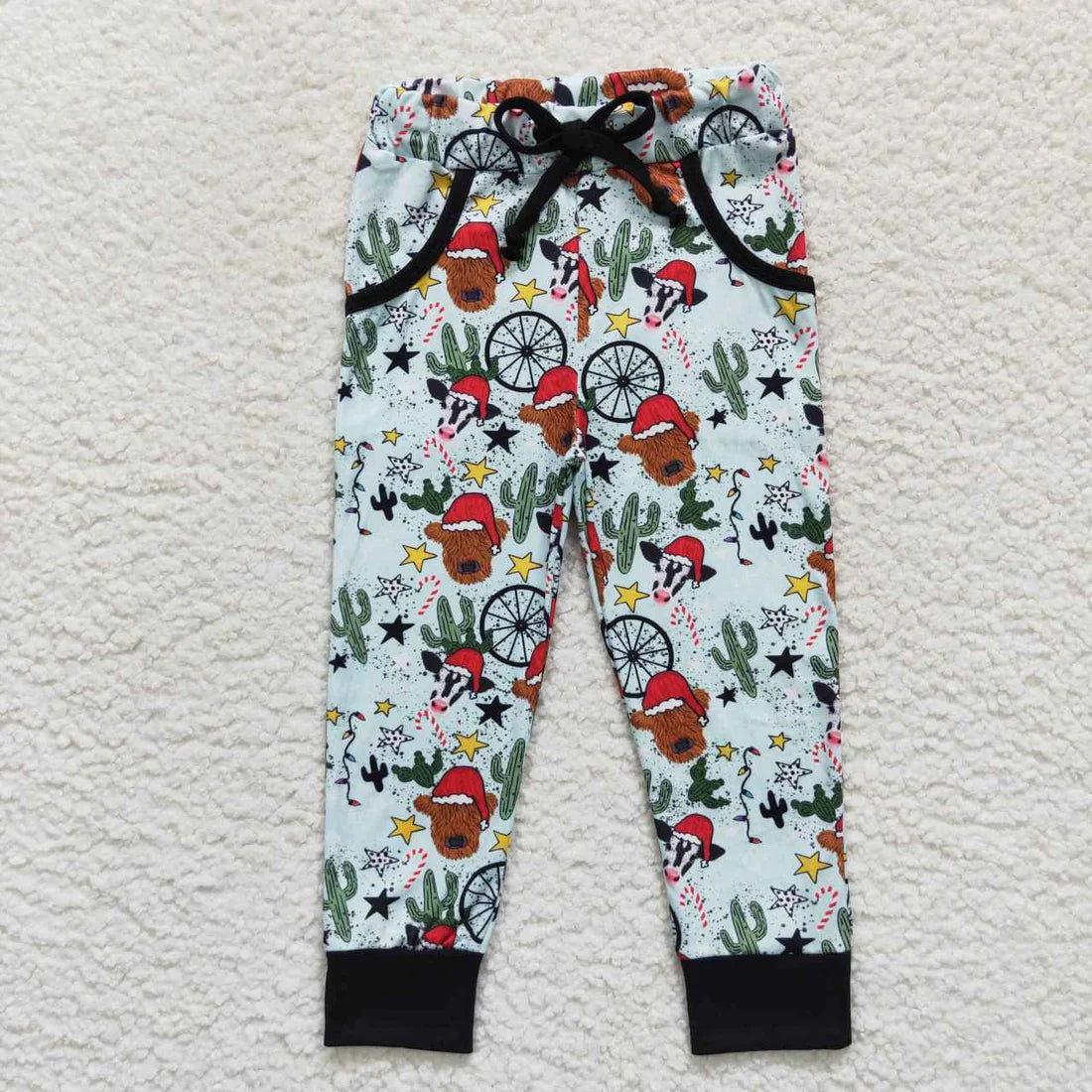 Sibling Baby Boys Girls Gingerbread Deer Leggings Bell Bottom Pants