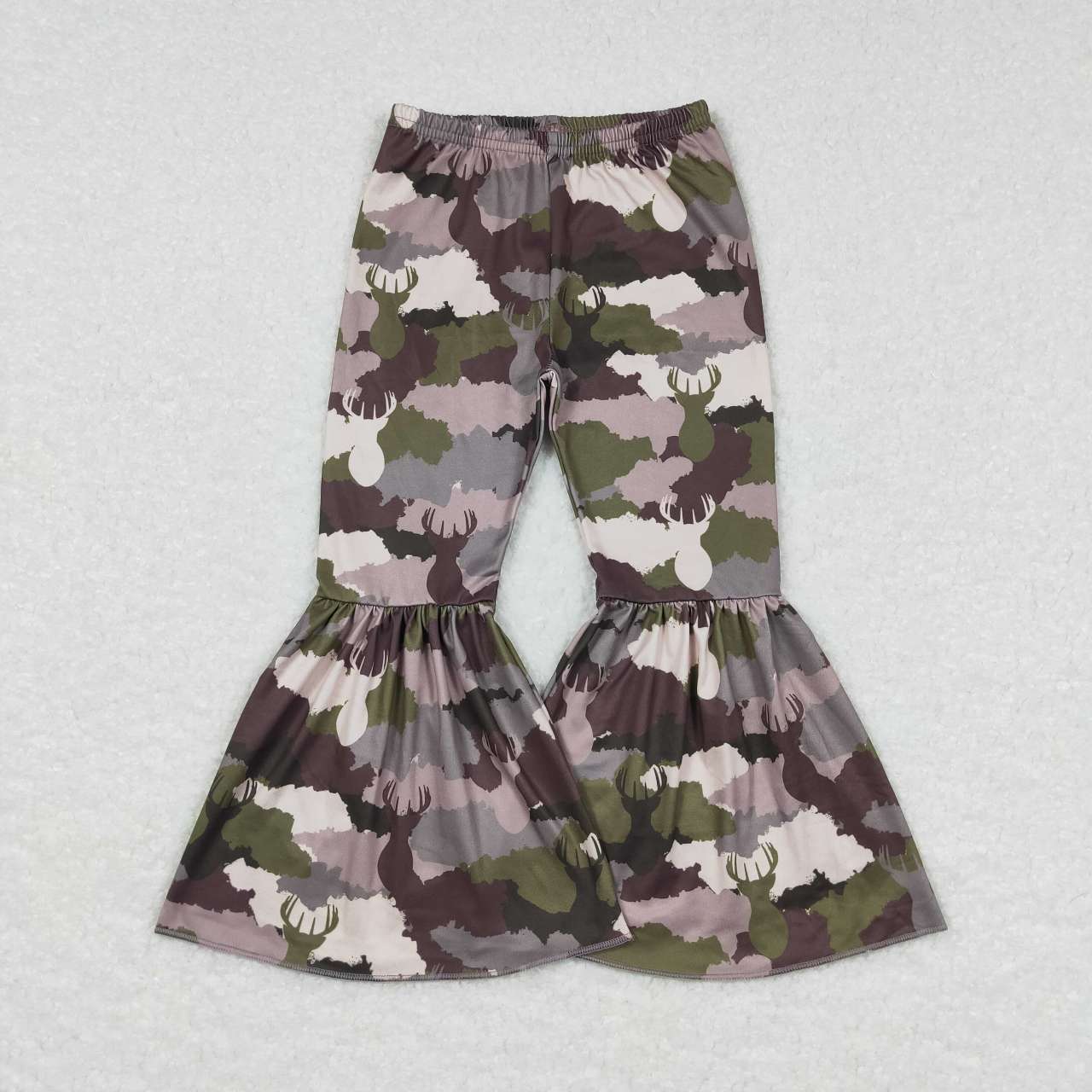 Baby Girls Camo Deer Hunting Bell Bottom Pants