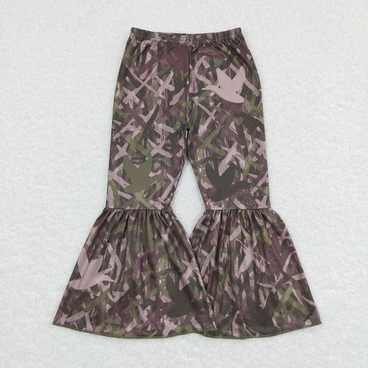 Baby Girls Camo Mallard Duck Hunting Bell Bottom Pants