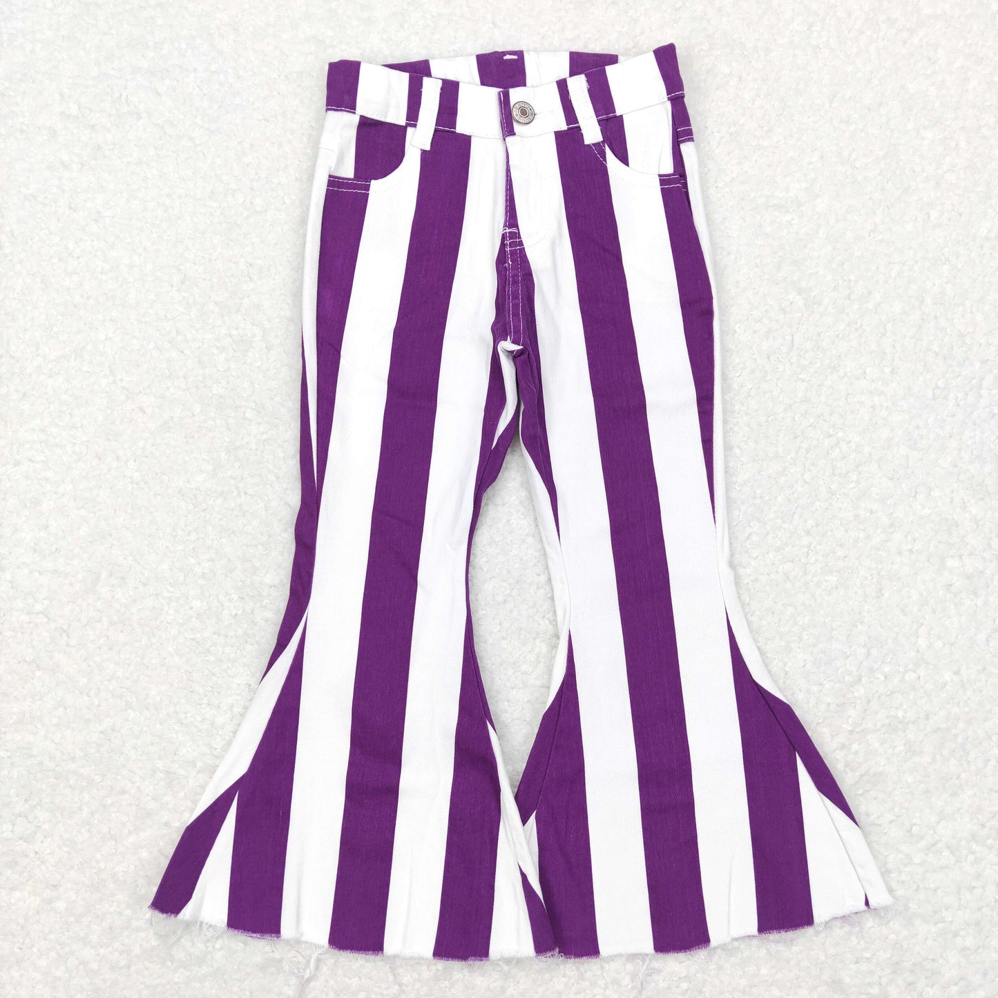 USA Shop Baby Girls Purple Striped  Denim Bell Jeans Pants
