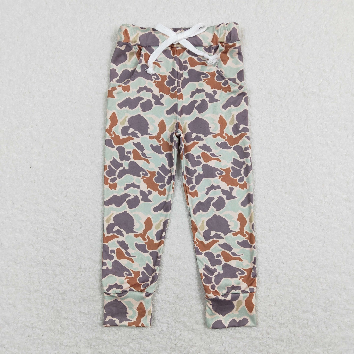 Baby Boys Camo Milk Silk Pants With Pocket