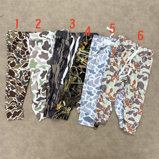 Baby Boys Camo Milk Silk Pants With Pocket
