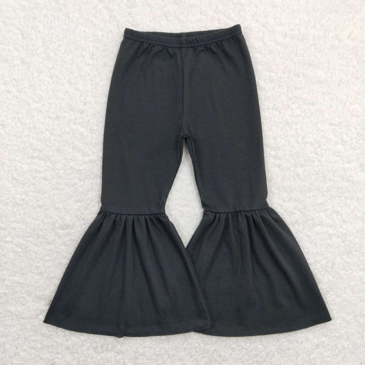 Baby Girls Black Color Cotton Bell Bottom Pants