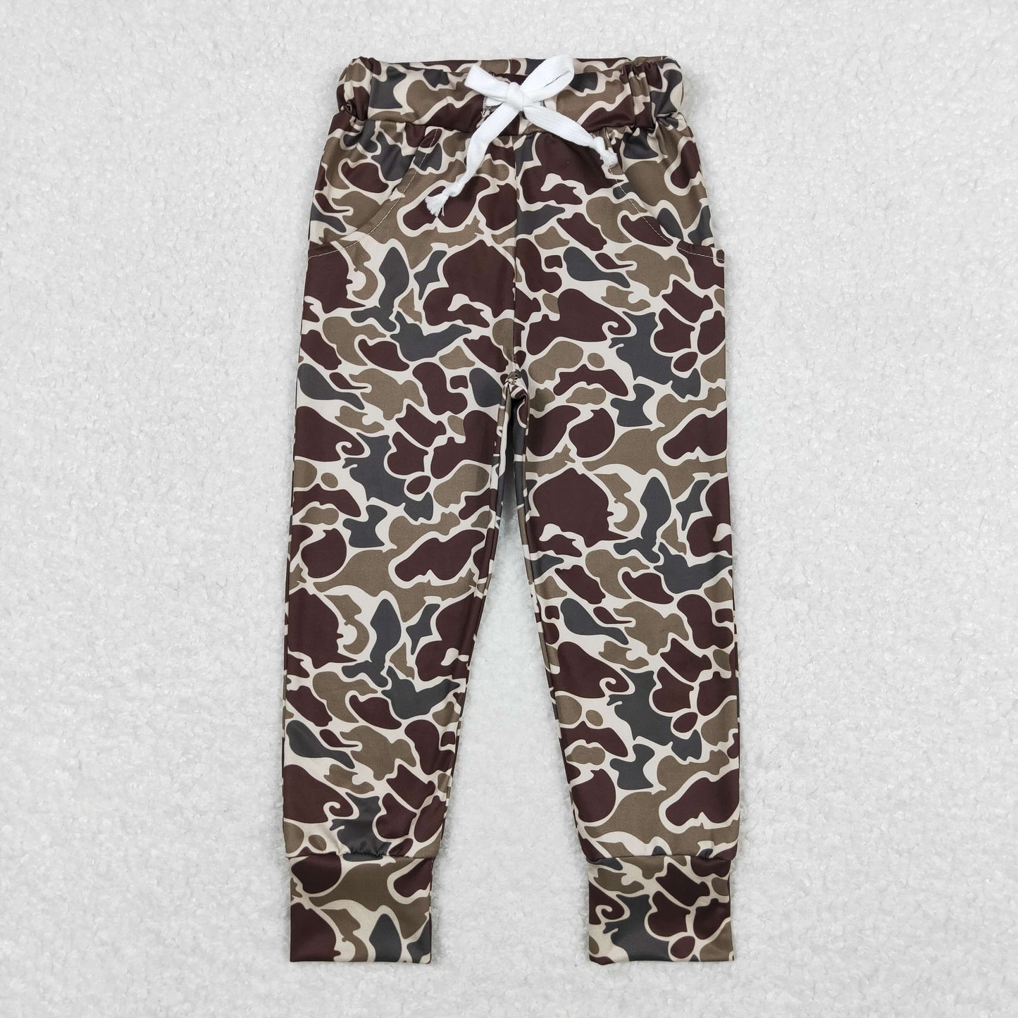 Baby Boys Camo Milk Silk Pants With Pocket