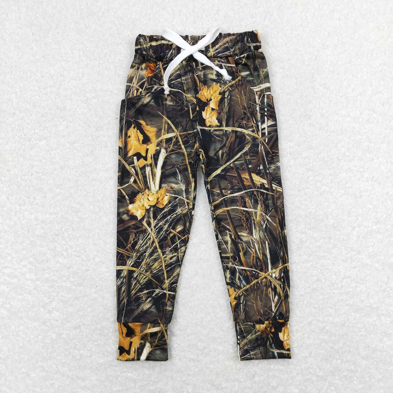 Baby Boys Camo Milk Silk Pants With Pocket