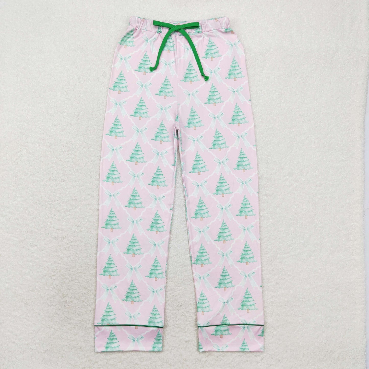 Adult Women Christmas Tree Green Bow Pants